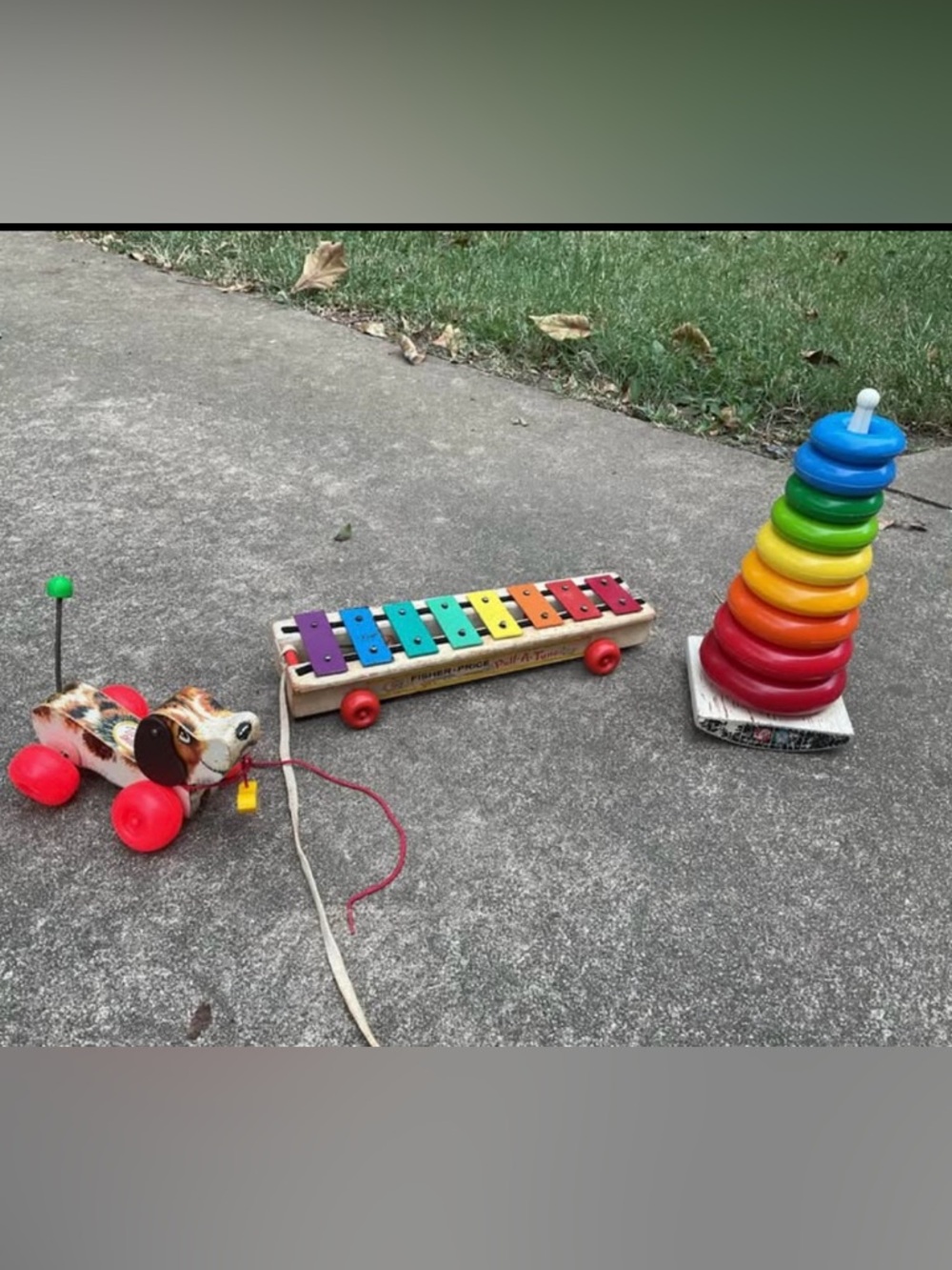 One Lot Vintage Fisher-Price Wooden Toys
